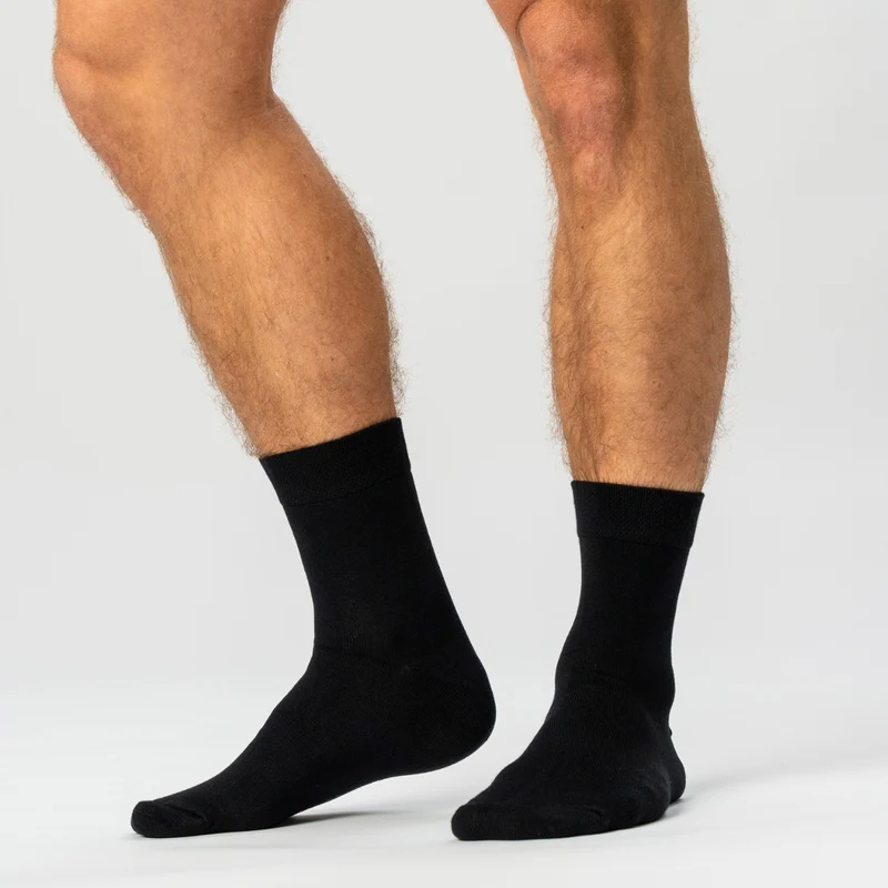 10er Pack Schwarze Bambussocken (Low Cut)