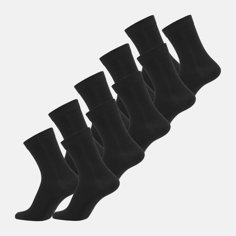10er Pack Schwarze Bambussocken