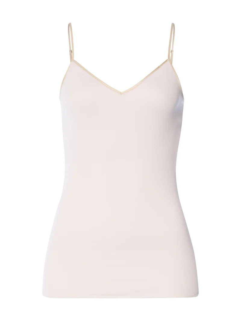 Spaghetti-Top COTTON SEAMLESS, V-Neck, in Saison-Farbe "honeydew", Grösse M