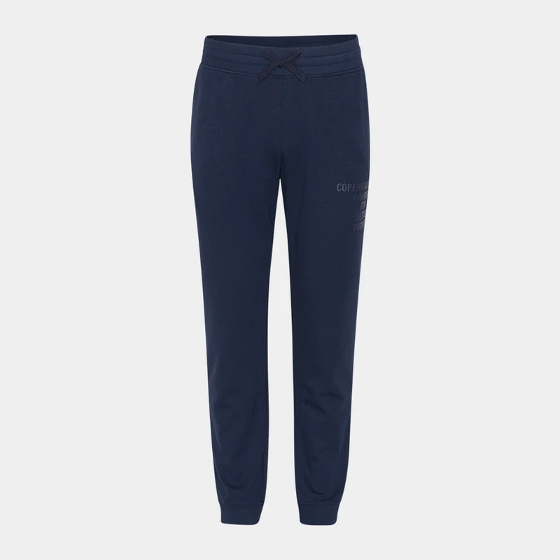 Blauer Bambus-Kapuzen-Jogginganzug mit Logo
