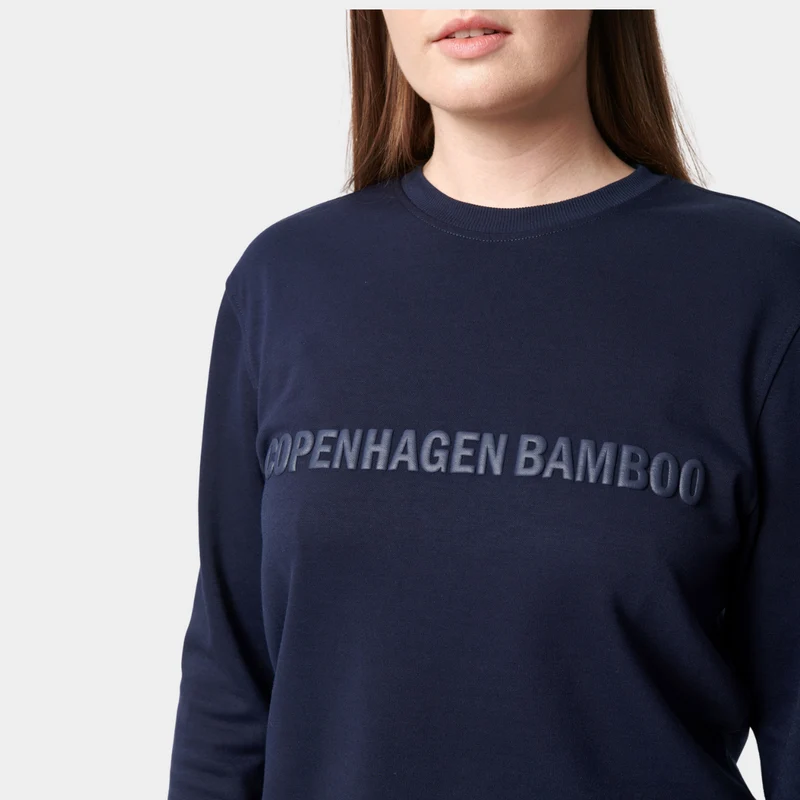Blauer Bambus-Jogginganzug mit Logo