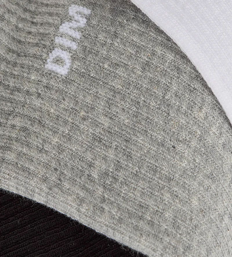 3er-Pack schwarze, weiße und graue Original-Sportstrümpfe für Damen