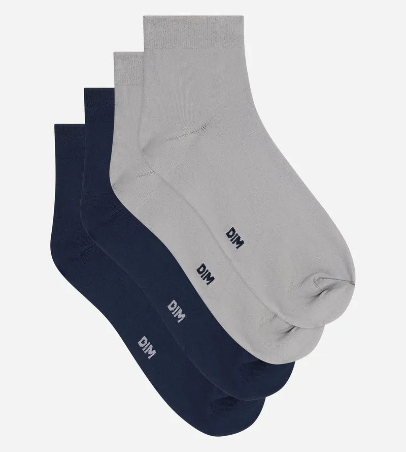 Damen-Socken 2er-Pack marineblau und grau