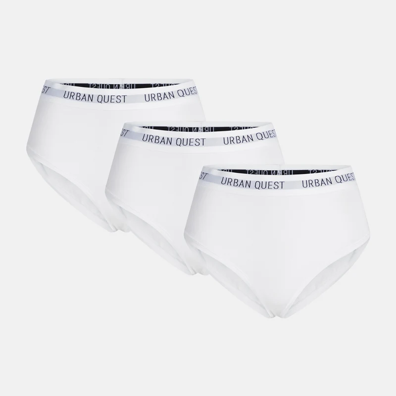 3er-Pack weißer Bambus-Maxi-Slips