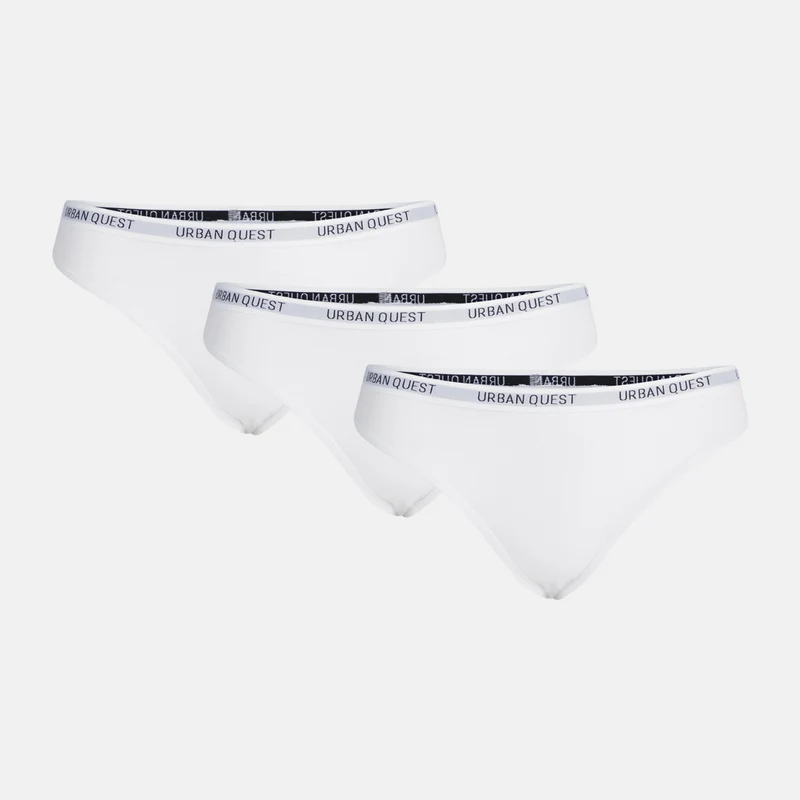 3er-Pack Weißer Bambus G-String Höschen