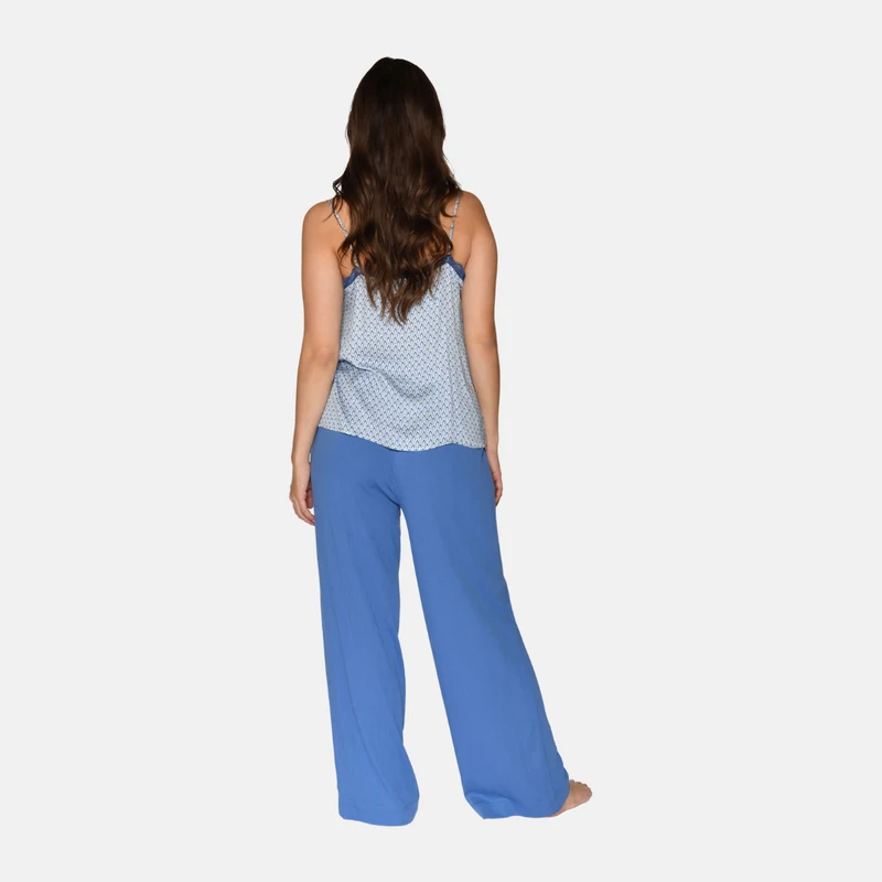 Blaue Bambus-Hose