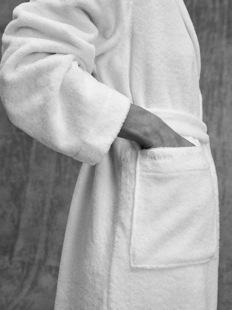 Bademantel, Frottee-Velours, Länge 100cm, ROBE SELECTION