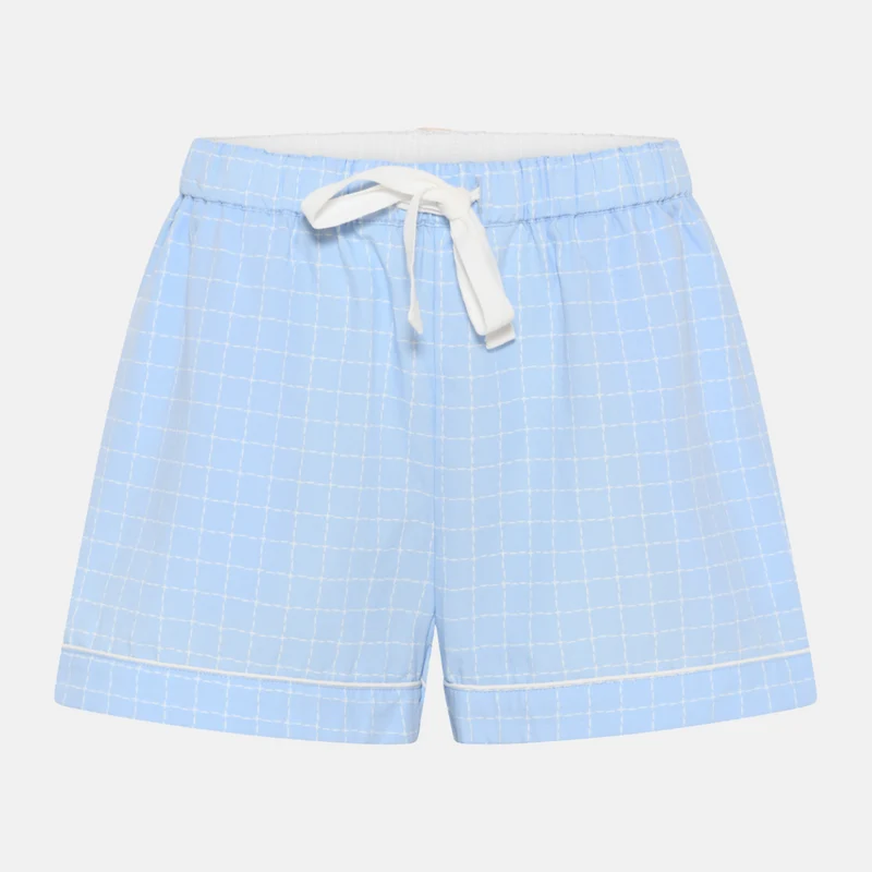 Hellblaue Bambus-Nachtshorts