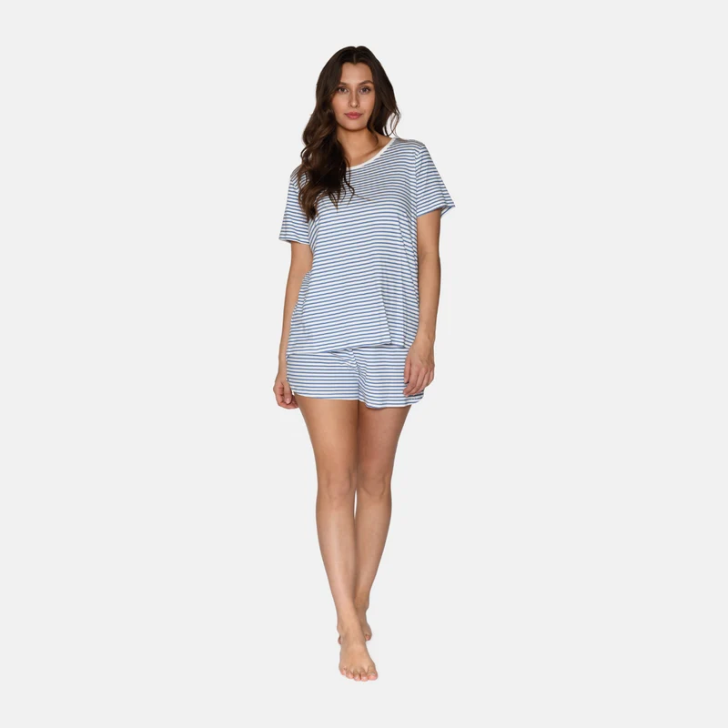 Gestreiftes Bambus-T-Shirt