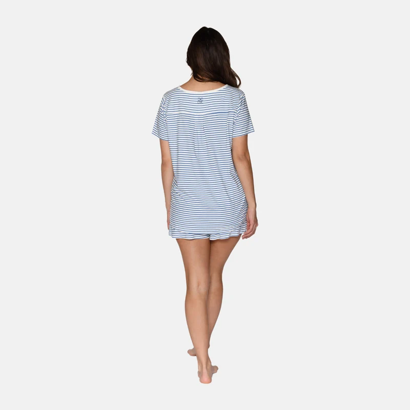 Gestreiftes Bambus-T-Shirt