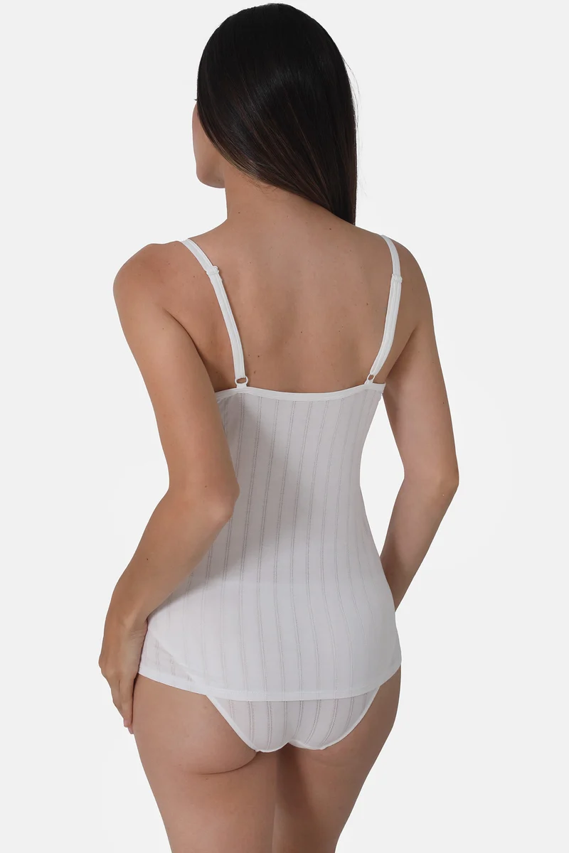 Spaghetti-Top NATURAL STRIPE – aus Bambus