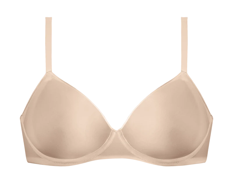 Triangel-BH ohne Bügel aus Mikrofaser Nude Dim Invisible