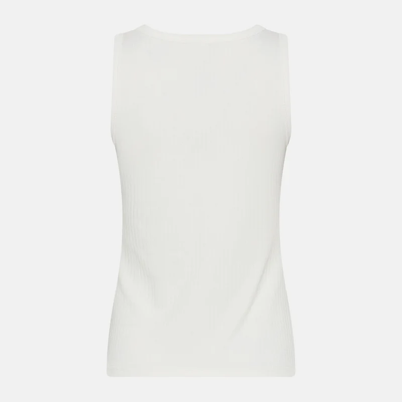 Weißes Bambus-Tanktop mit breiten Trägern
