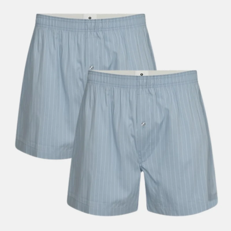 2er Pack hellblaue Bambus-Boxershorts