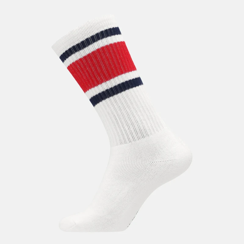 3er Pack Tennissocken aus weißem Bambus mit langer Rippe