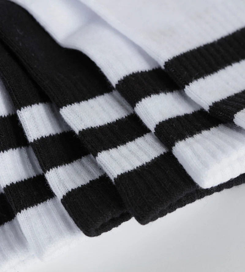 3er-Pack kurze Herrensocken Weiß Schwarz EcoDim