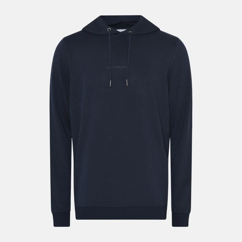 Blauer Bambus-Kapuzenpullover