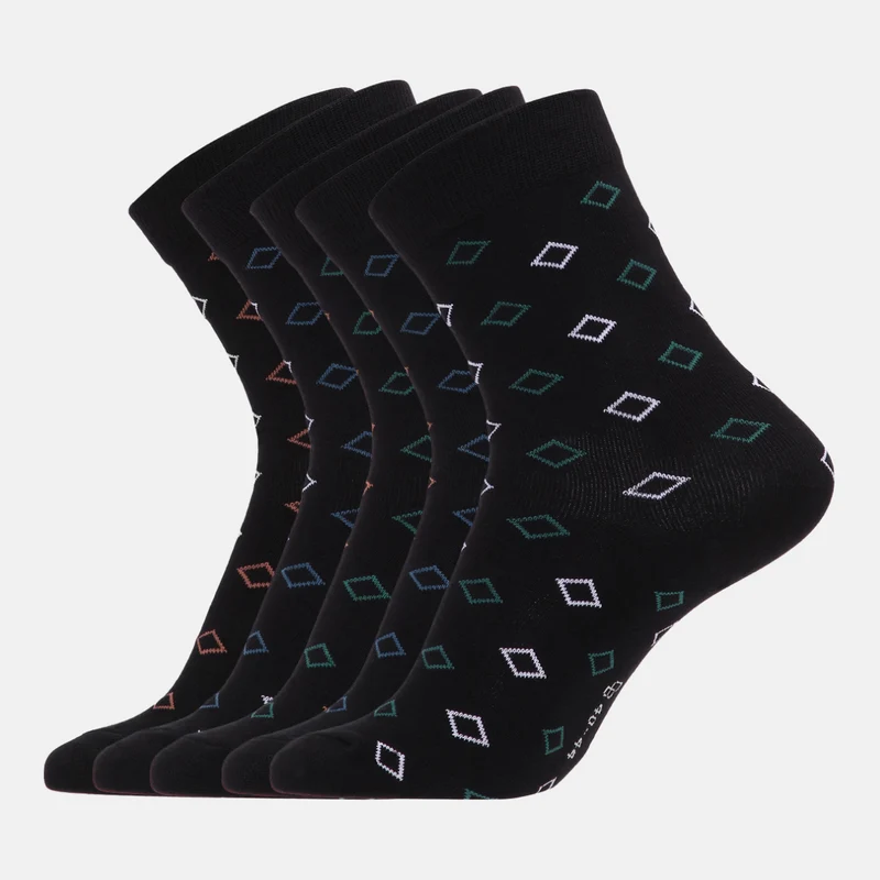 5er-Pack Harlequin-Bambussocken