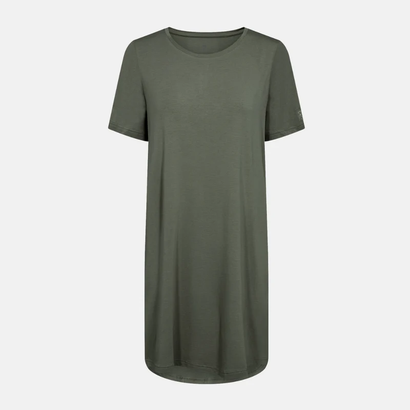 Grünes Bambus-T-Shirt-Kleid