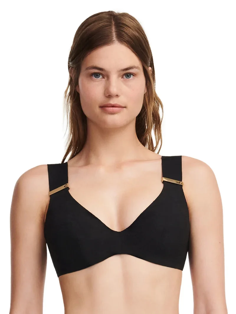Chantelle Swimwear – Schwarzer Bügel-BH mit beeindruckendem tiefem Ausschnitt