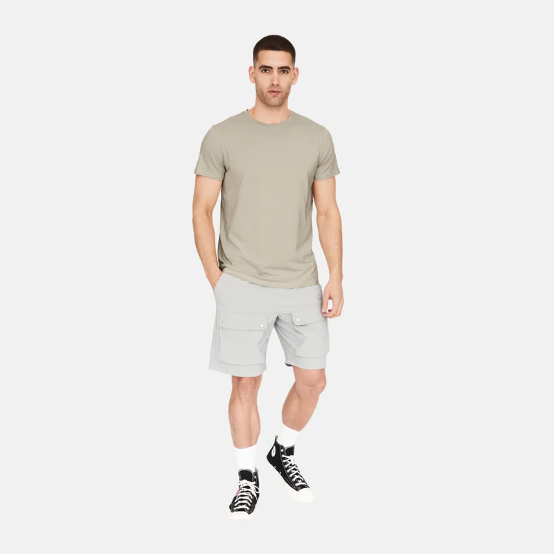 Helles Khaki-Bambus-T-Shirt