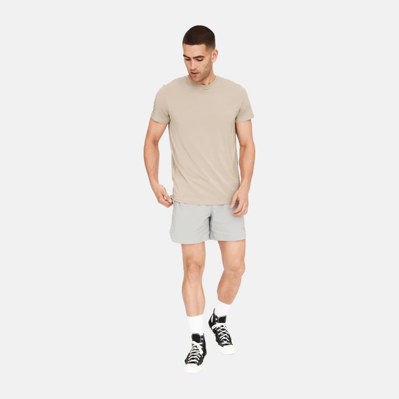 Dunkles Khaki-T-Shirt aus Bambus