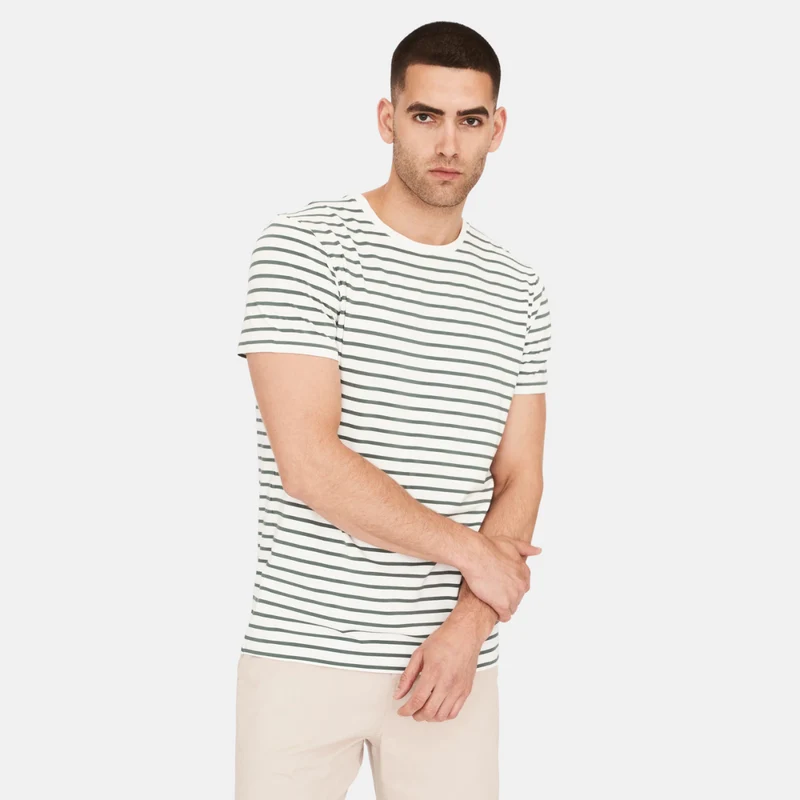 Gestreiftes Bambus-T-Shirt