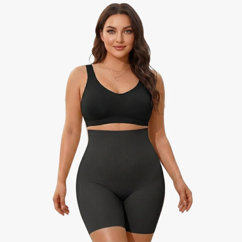 Korrigierende High Waist Shorts mit Polstern