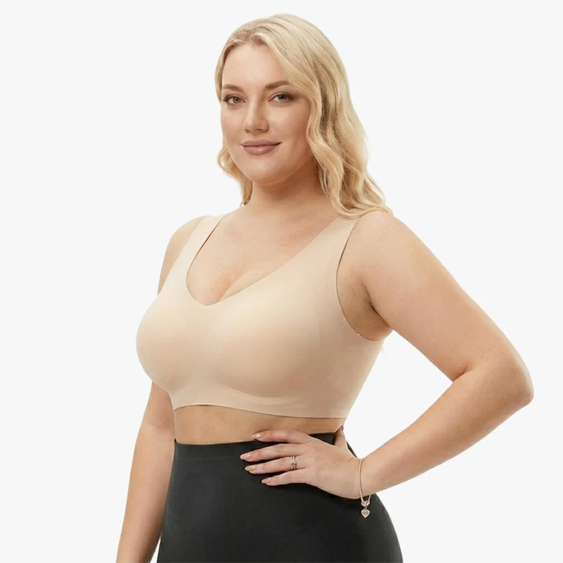 Nahtloser Push-up-BH ohne Bügel und Verschluss