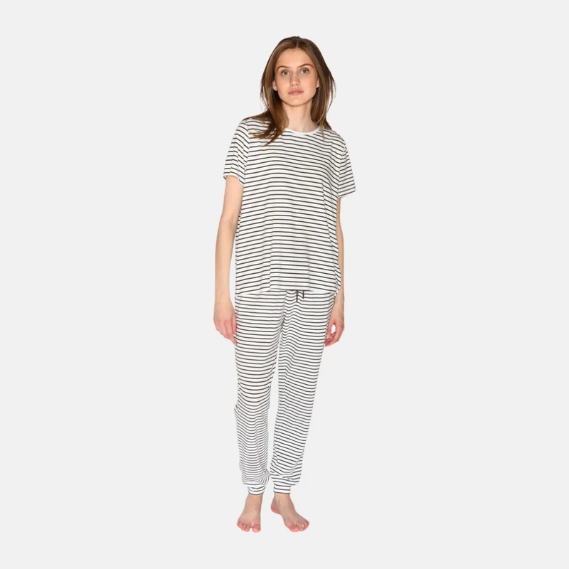 Gestreiftes Bambus-T-Shirt