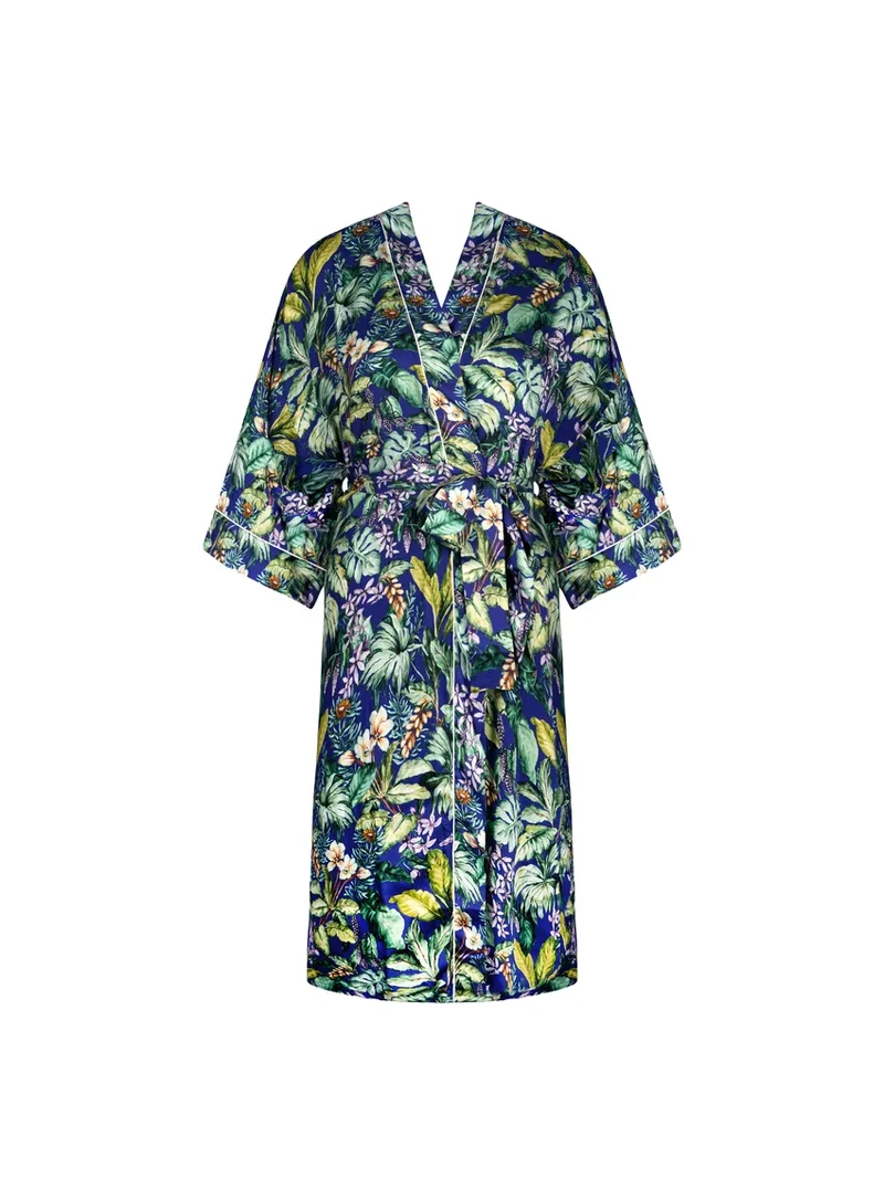 Lise Charmel – Bain De Nature Mittellanges Negligé-Kleid Vert Parme
