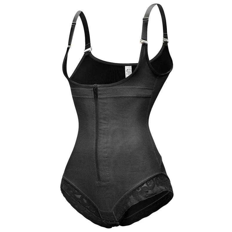 Korrigierender Shapewear-Bodysuit mit Haken und Reißverschluss – Slip