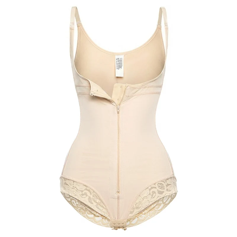 Korrigierender Shapewear-Bodysuit mit Haken und Reißverschluss – Slip