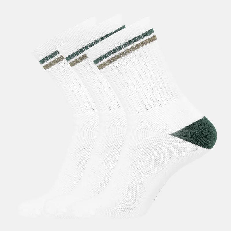 3er Pack Tennissocken aus weißem Bambus