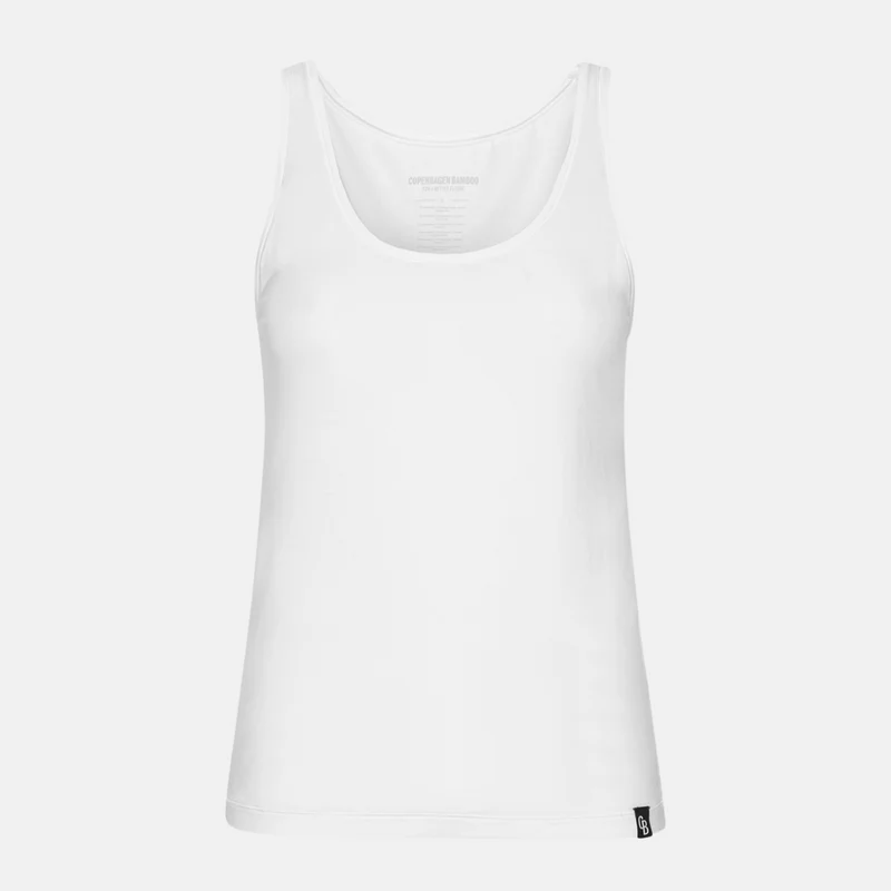2er-Pack: Weißes Bambus-Tanktop mit breiten Trägern