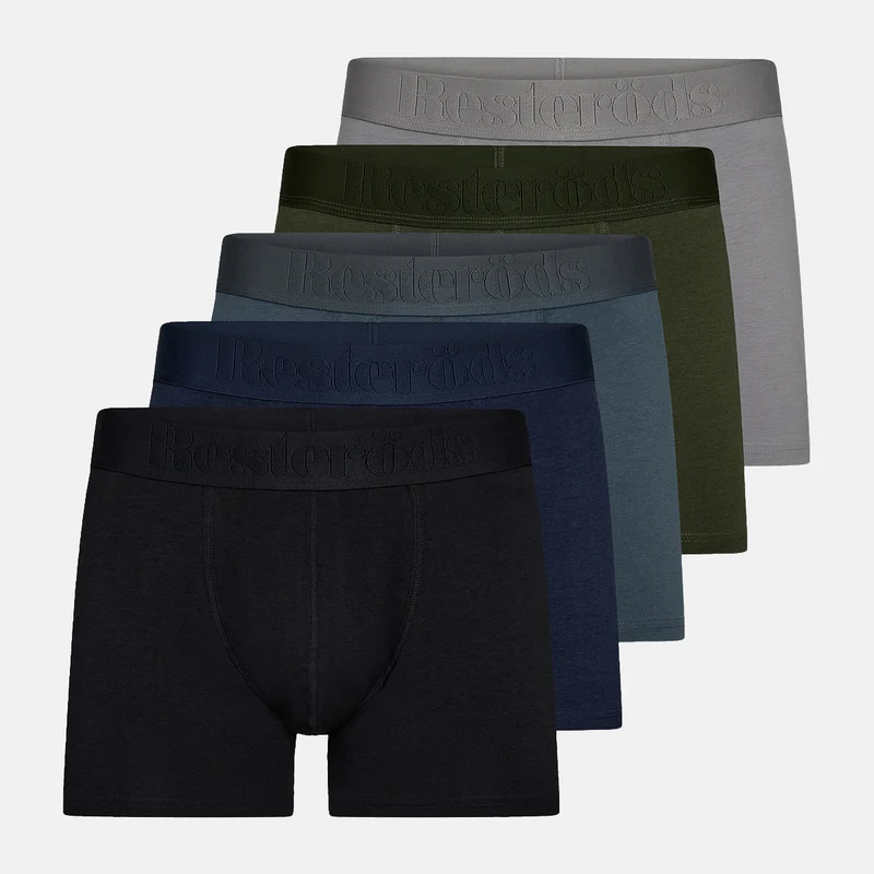 5er-Pack Bambus-Unterhosen in Schwarz/Marine/Grau/Grün