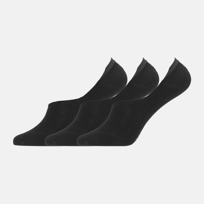 3er-Pack Schwarze Bambus-Füßlinge