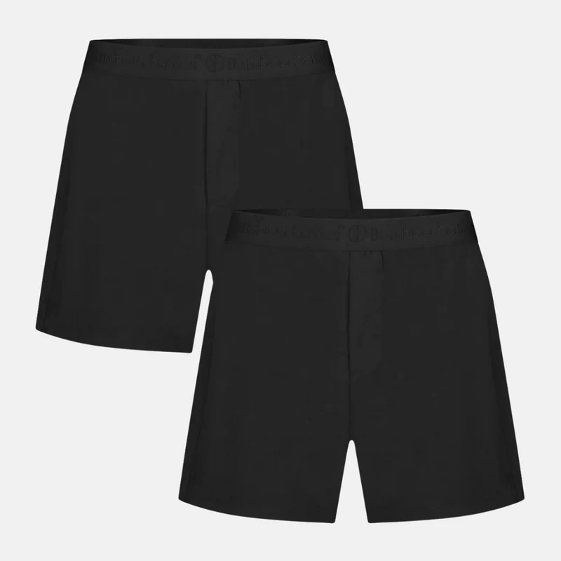 2er-Pack Schwarze Bambus-Boxershorts