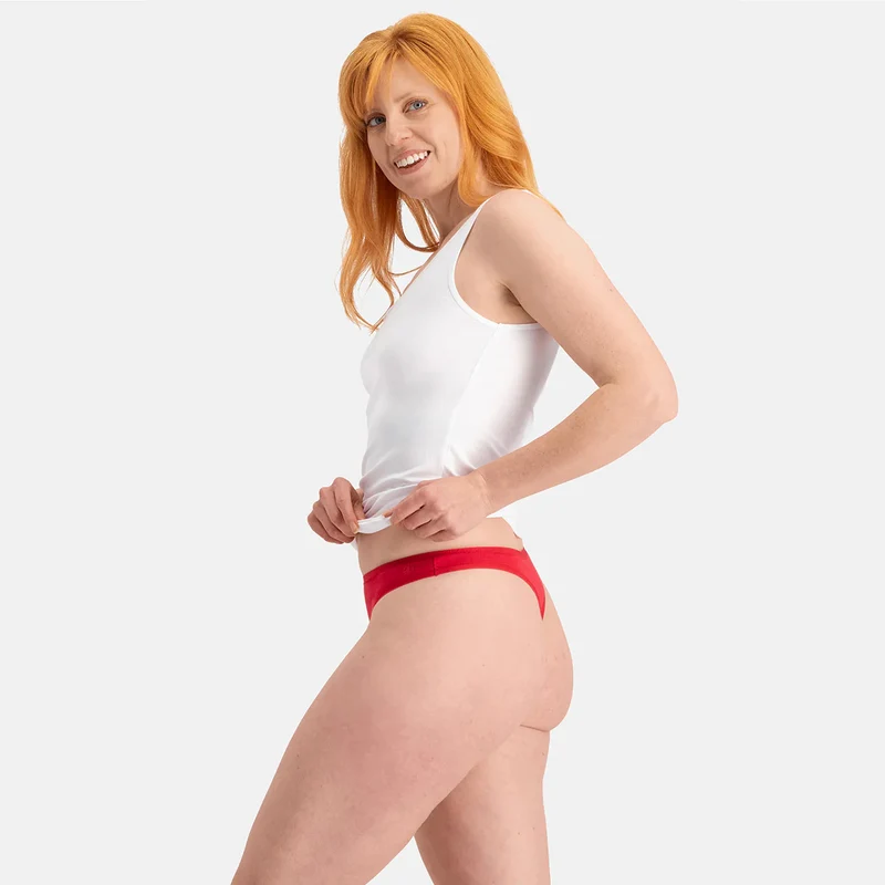 3er Pack Rotes Bambus G-String Höschen