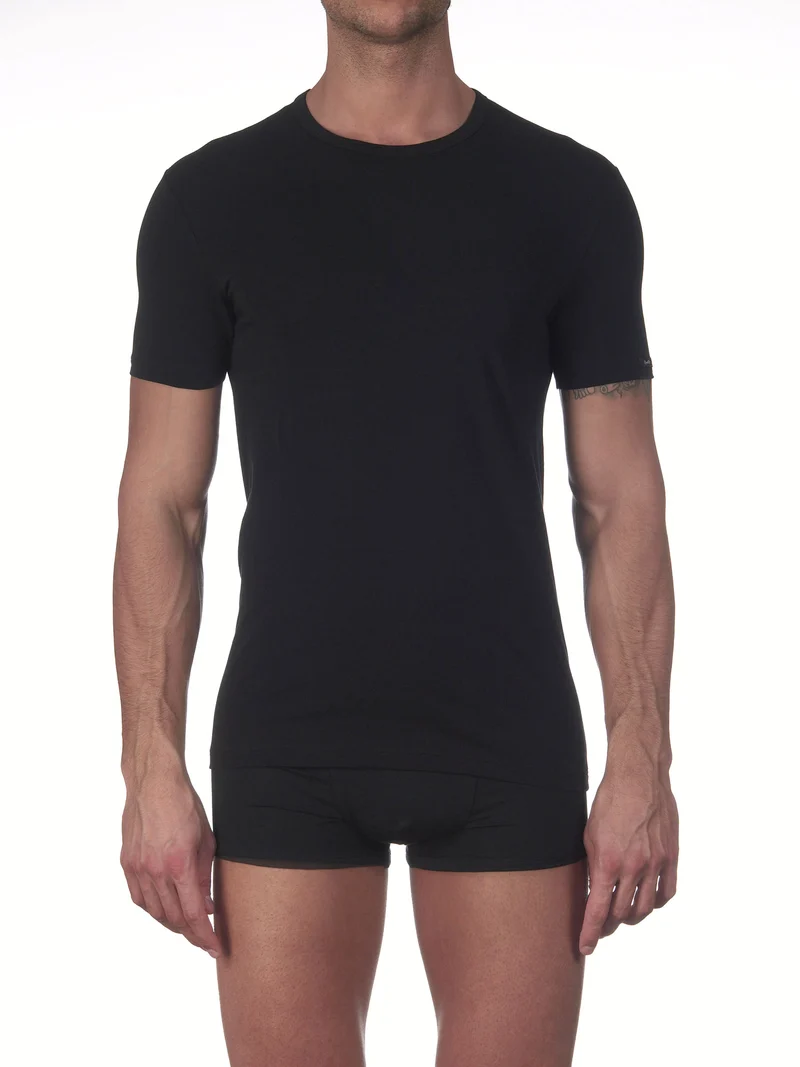 T-Shirt, Rundhals STRETCH JERSEY COTTON