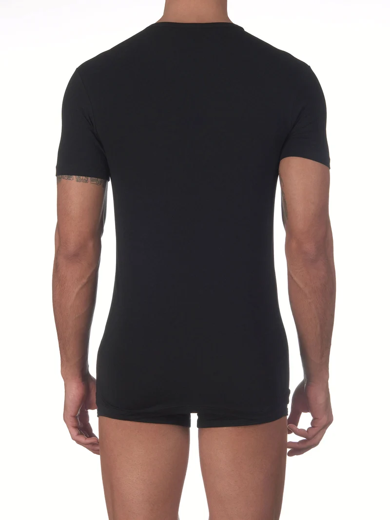 T-Shirt, Rundhals STRETCH JERSEY COTTON