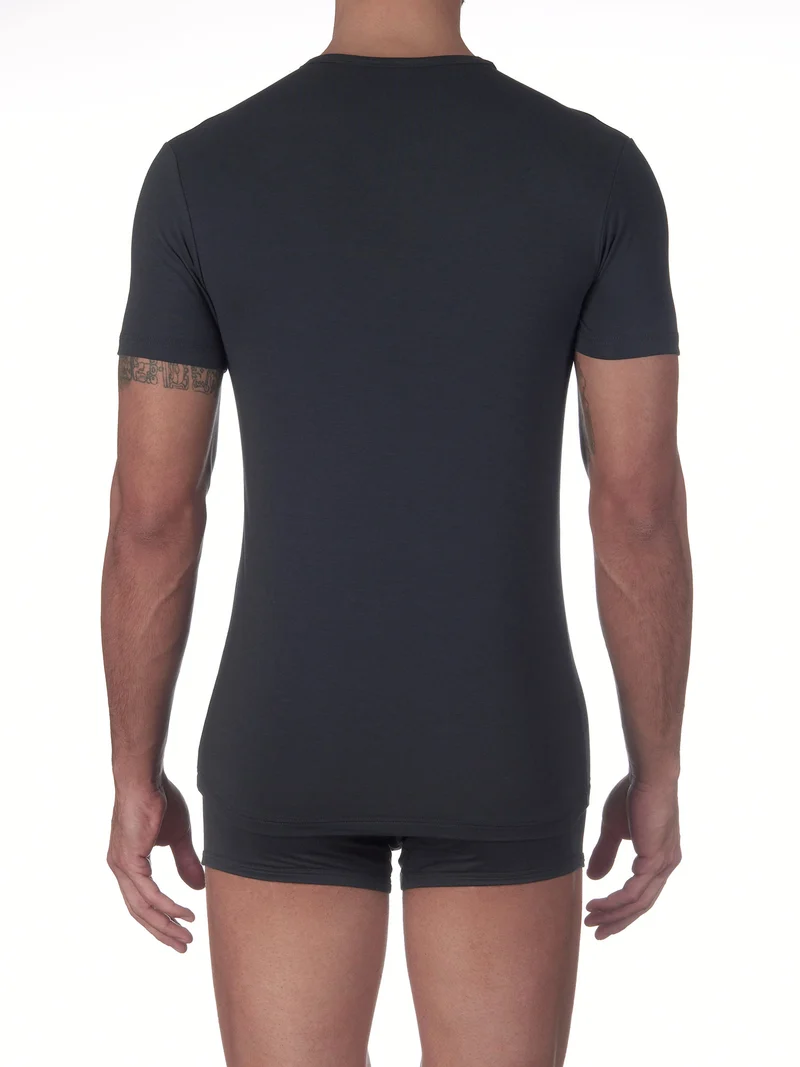 T-Shirt, Rundhals STRETCH JERSEY COTTON