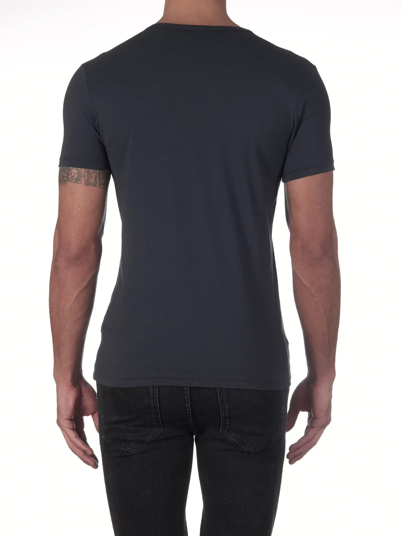 T-Shirt, V-Neck, STRETCH JERSEY COTTON
