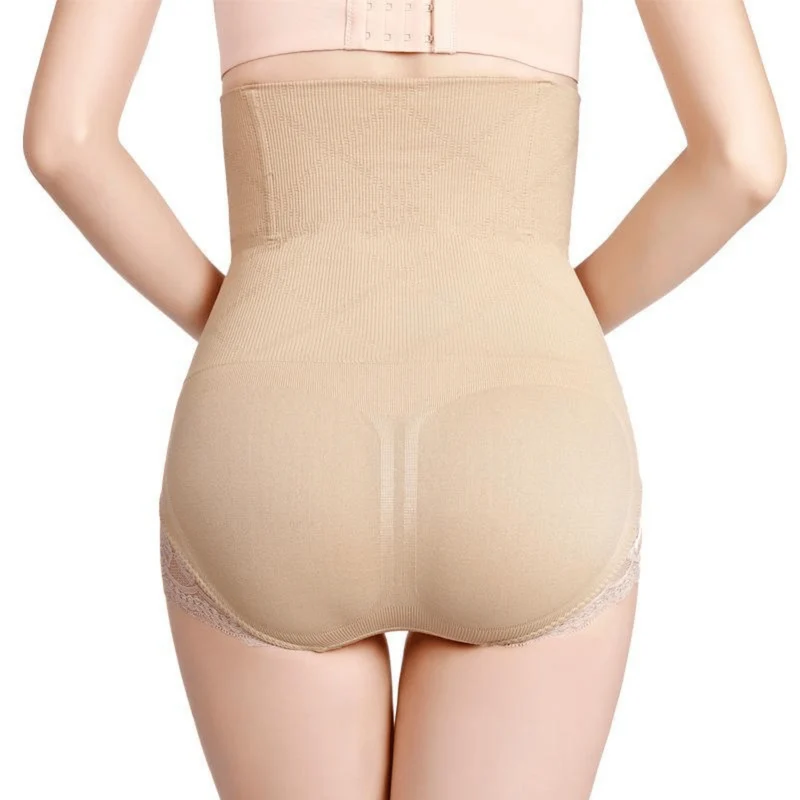 Korrigierende High-Waist-Slips mit Spitze