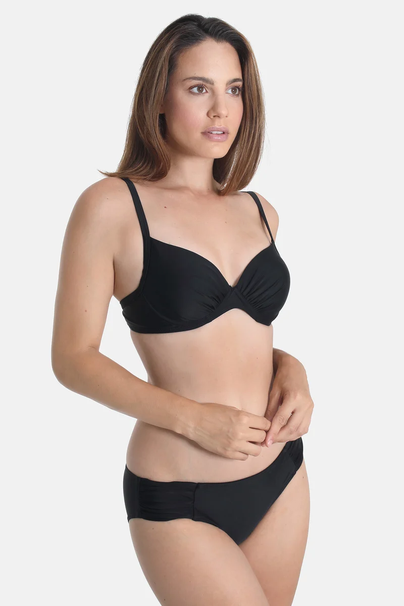 Bikini-Top, gefüttert, mit Bügel, BASIC BLACK