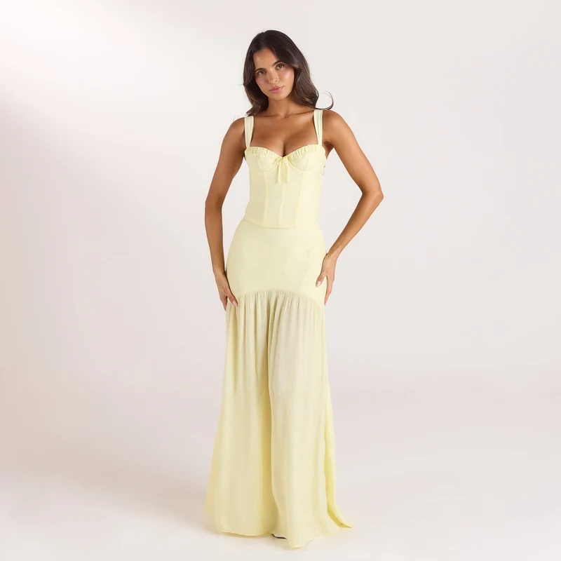 Wired Corset Top - Lemon