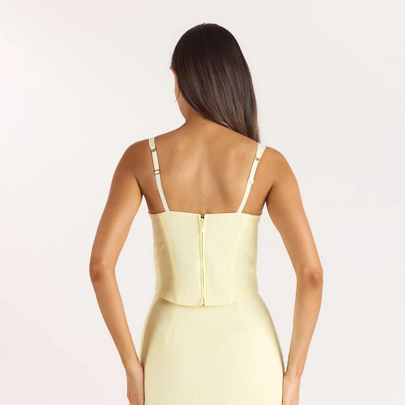 Wired Corset Top - Lemon