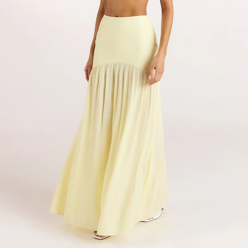 Sheer Maxi Skirt - Lemon