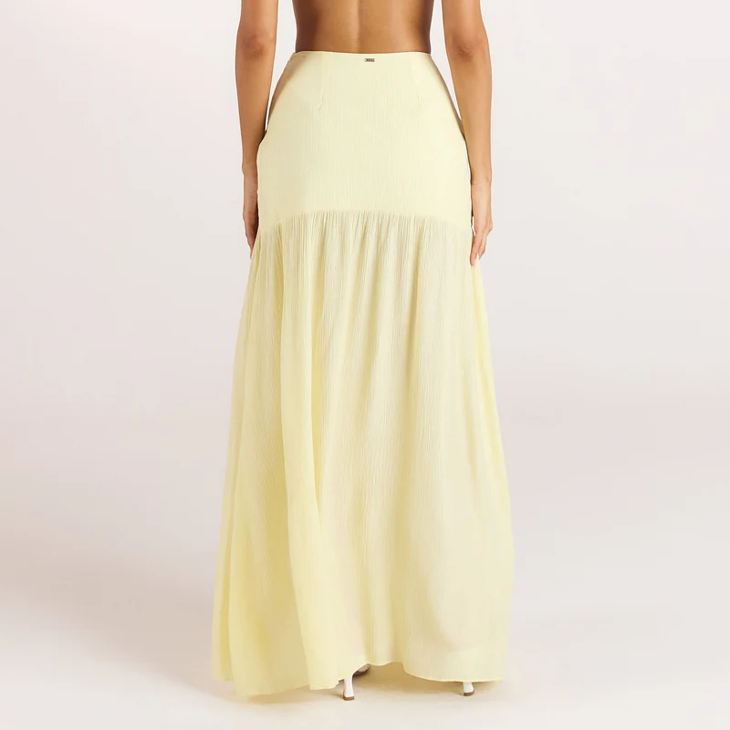 Sheer Maxi Skirt - Lemon