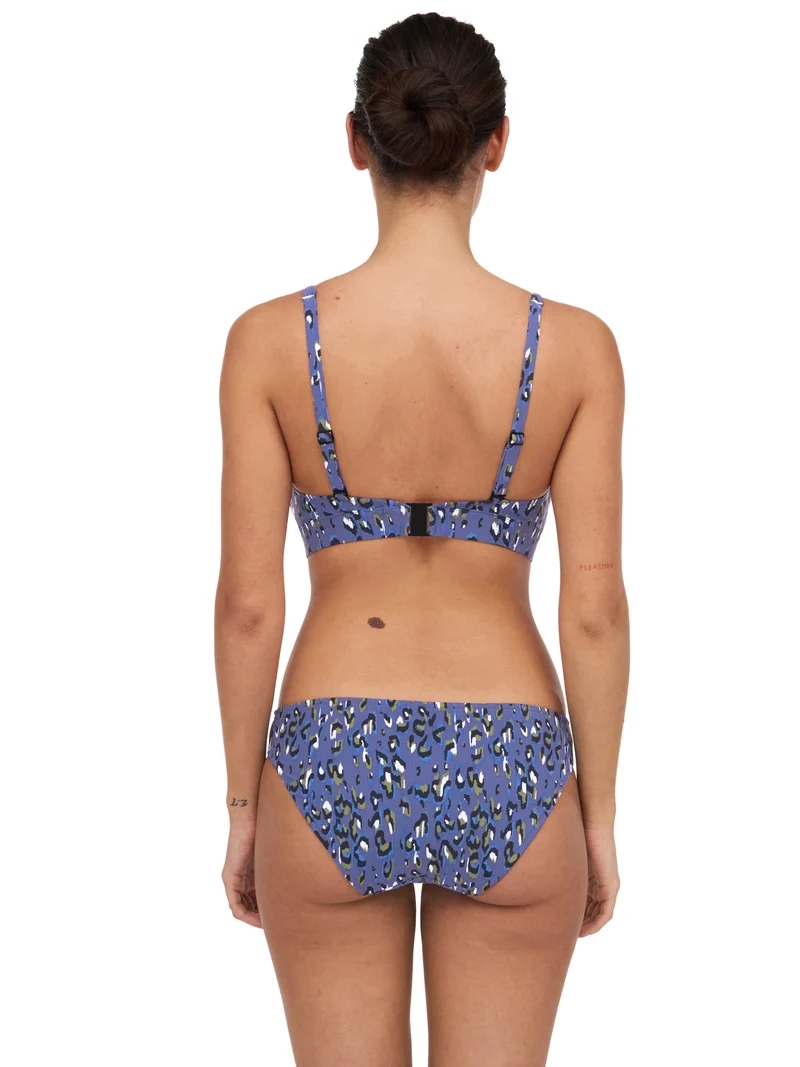 Chantelle Bademode - Eos Wirefree Plunge T-Shirt Bikini Blue Leopard